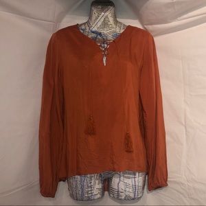 Orange Boho Top